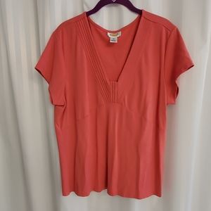 Coral Talbots top, XL